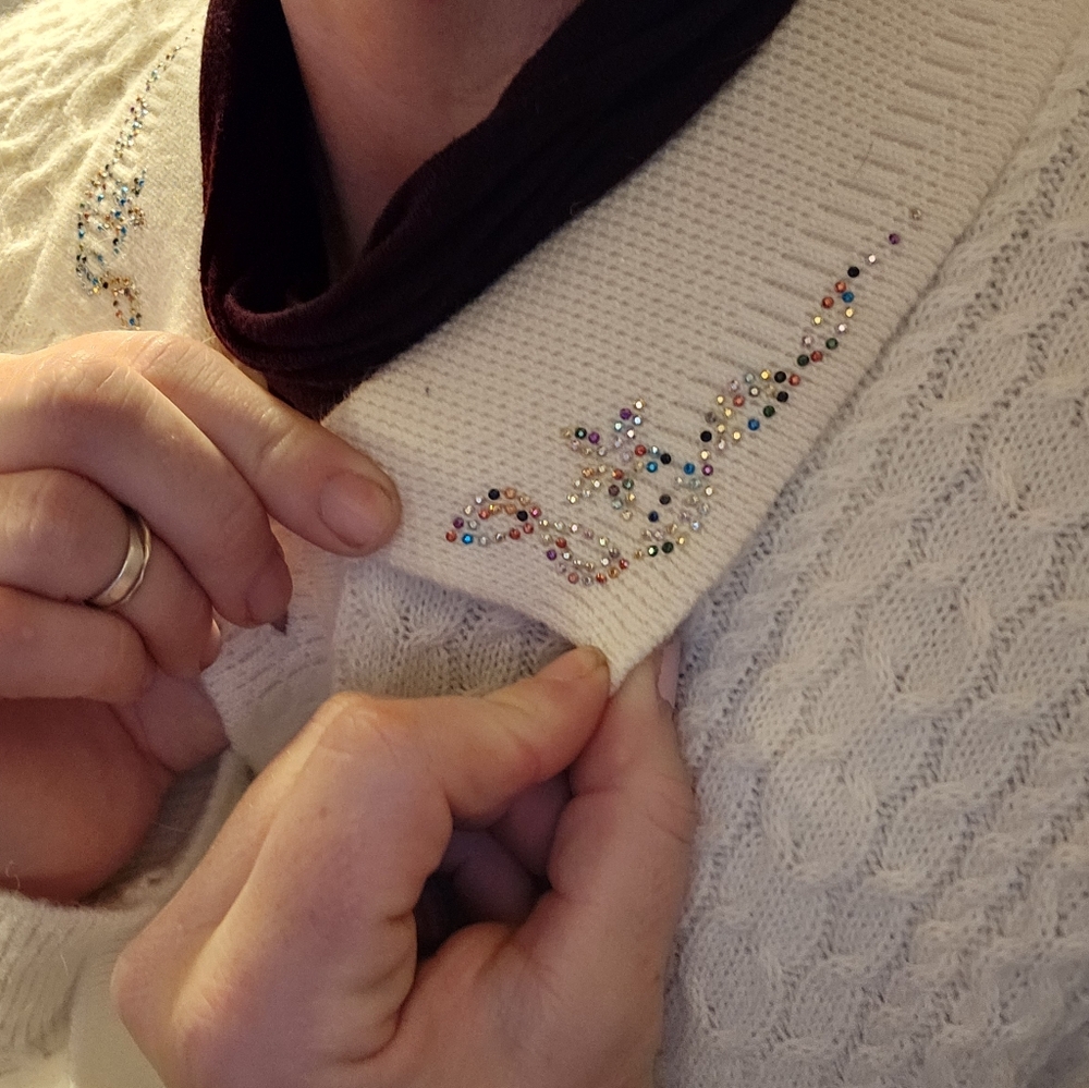 ✨ Vintage Korean Boutique Cable Knit Cardigan ✨